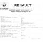 Certificat de conformité SPECIAL MODIFICATION pour voiture RENAULT