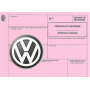 Certificat de conformité Européen pour voiture VOLKSWAGEN